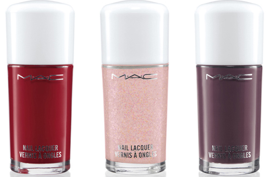 Nail Lacquer ($15, LE), from left: Get Noticed!, Unconditionally Fabulous,